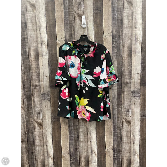 Top Short Sleeve By Nicole In Multi-colored, Size: 2x