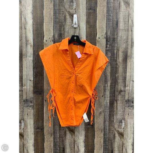 Top Sleeveless By Shein In Orange, Size: 1x