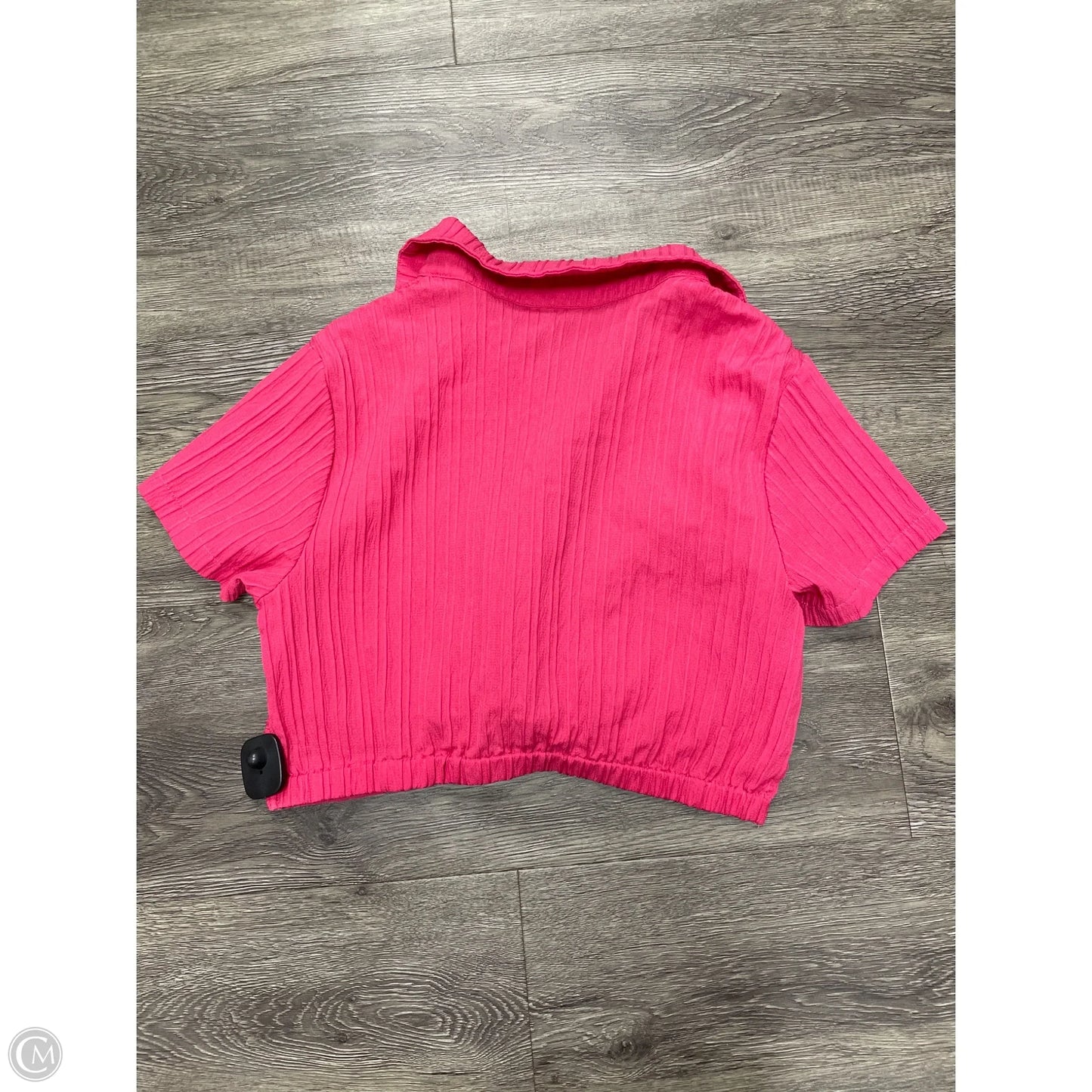 Top Short Sleeve By Shein In Pink, Size: Xl