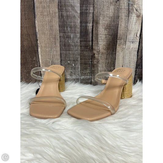 Sandals Heels Kitten By A New Day In Beige, Size: 7