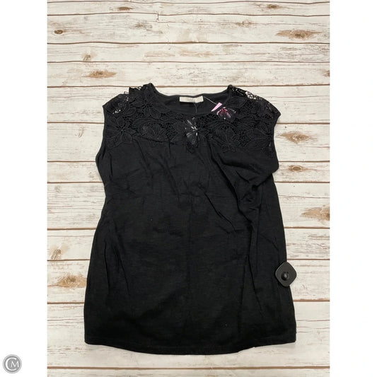 Top Sleeveless By Loft In Black, Size: M