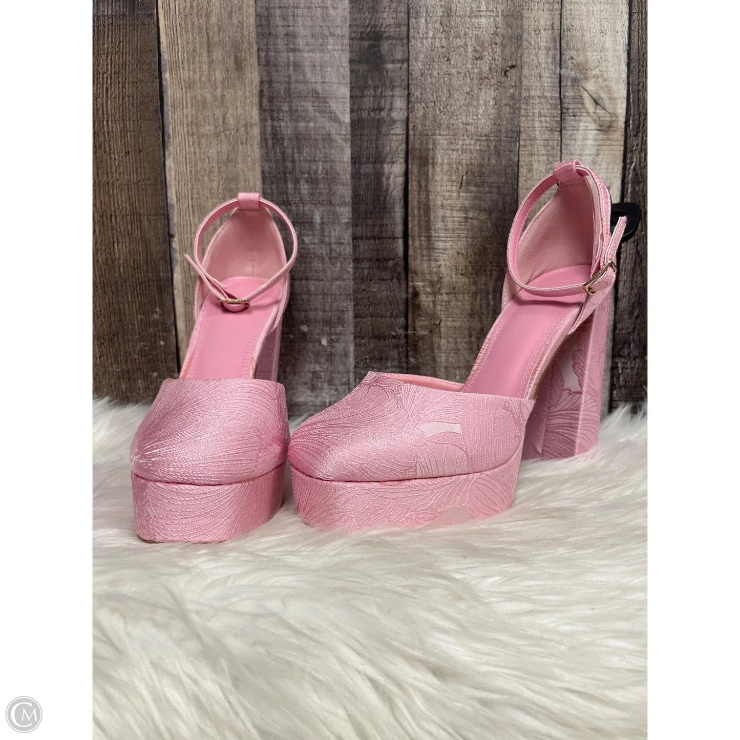 Shoes Heels Block By Asos In Pink, Size: 8