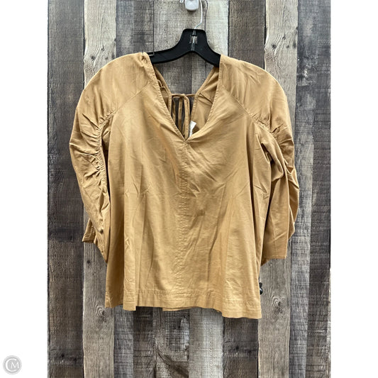 Top 3/4 Sleeve By Loft In Tan, Size: Xs