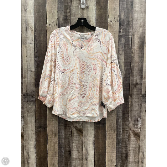 Top Long Sleeve By Chicos In Multi-colored, Size: M