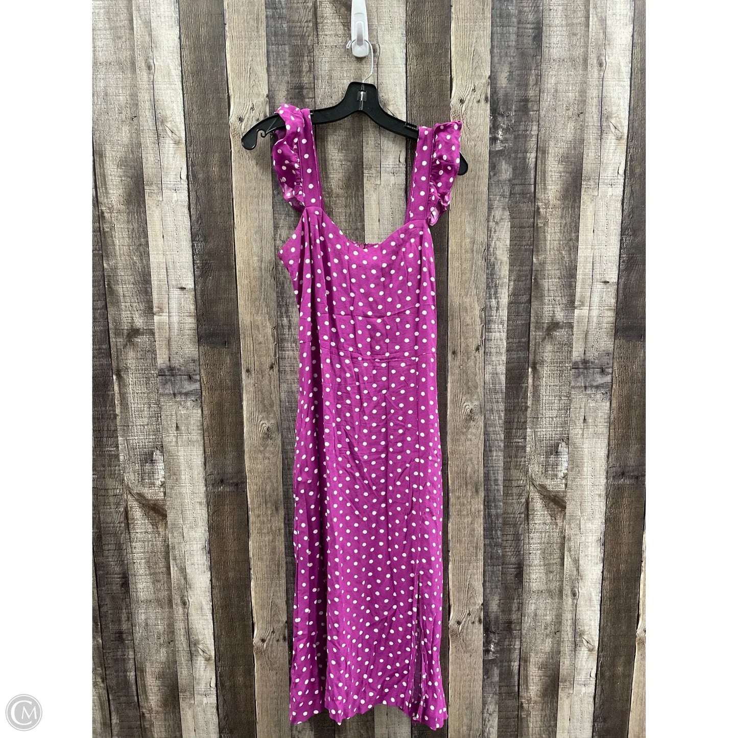 Dress Casual Midi By Loft In Polkadot Pattern, Size: S