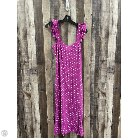 Dress Casual Midi By Loft In Polkadot Pattern, Size: S