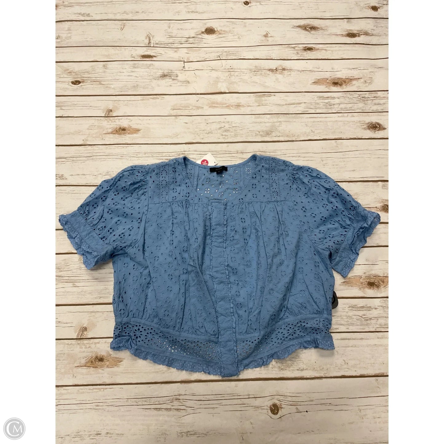 Top Short Sleeve By J. Crew In Blue, Size: Xl