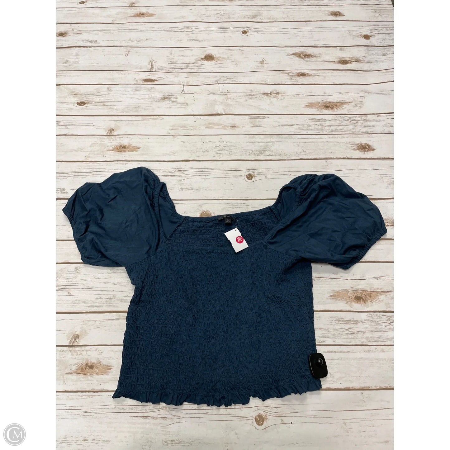 Top Short Sleeve By J. Crew In Navy, Size: Xl