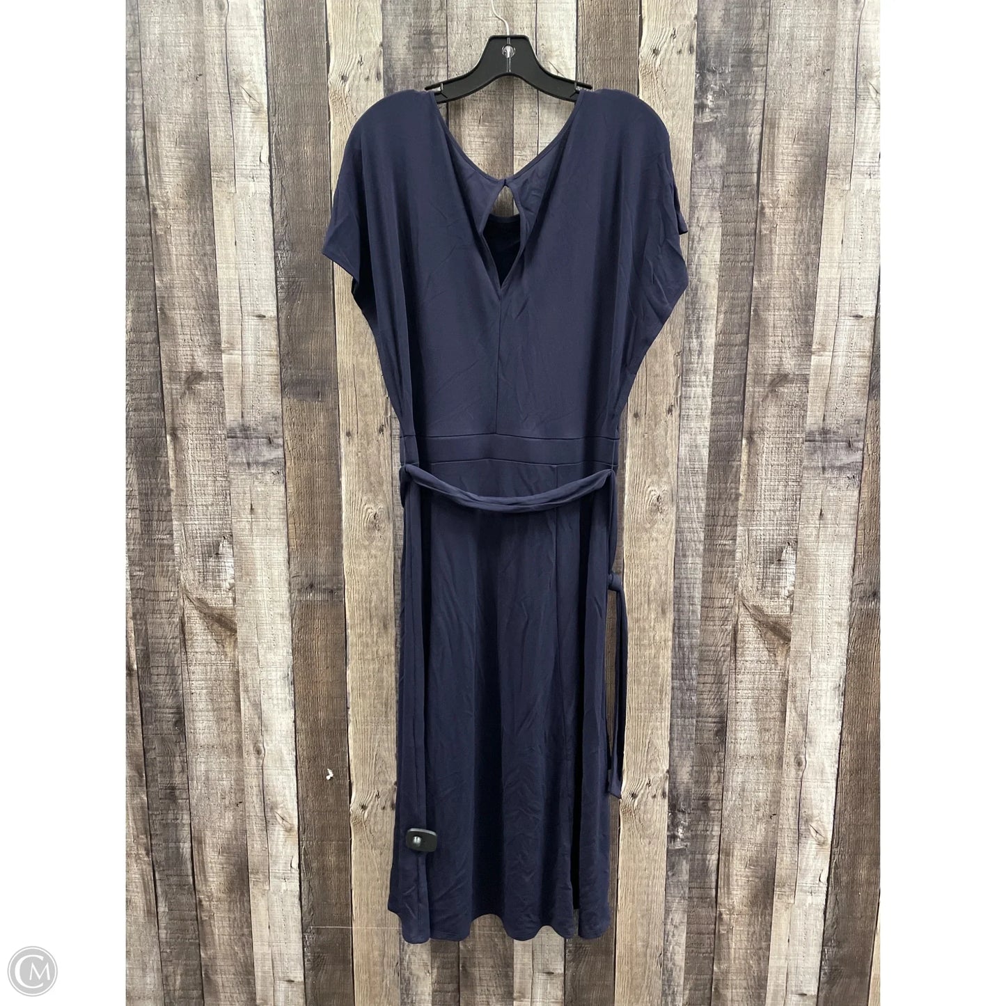 Dress Casual Midi By Ann Taylor In Navy, Size: M