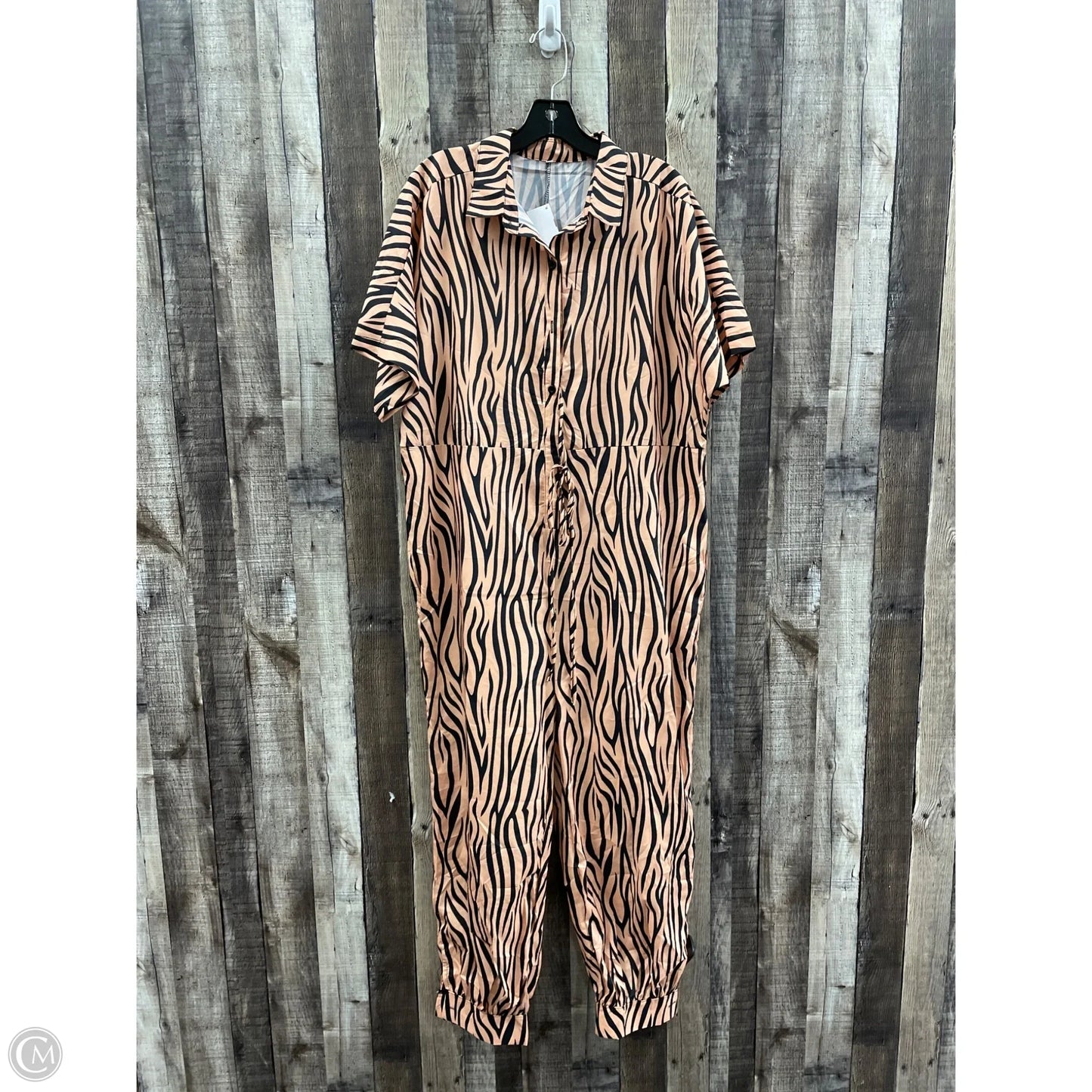 Jumpsuit By Cmf In Zebra Print, Size: Xl