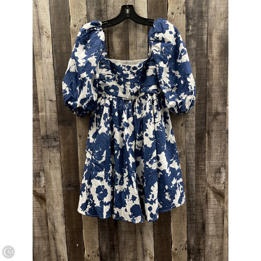 Dress Casual Short By Abercrombie And Fitch In Blue & White, Size: S