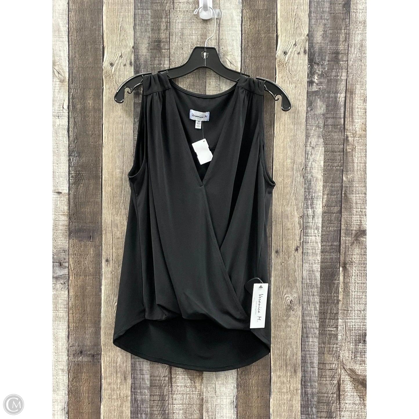 Top Sleeveless By Veronica M In Black, Size: M