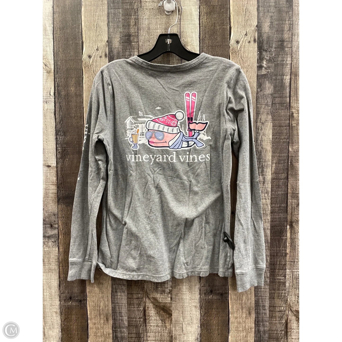 Top Long Sleeve By Vineyard Vines In Grey, Size: S