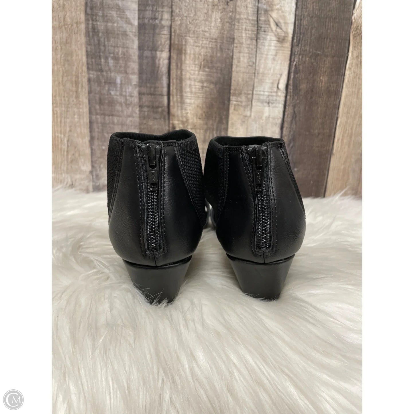 Sandals Heels Wedge By Simply Vera In Black, Size: 7