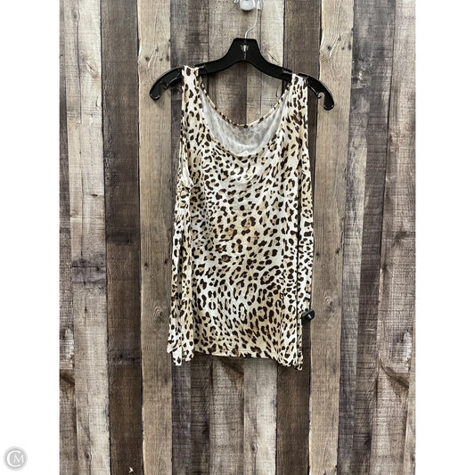 Top Sleeveless By Chicos In Animal Print, Size: Xl
