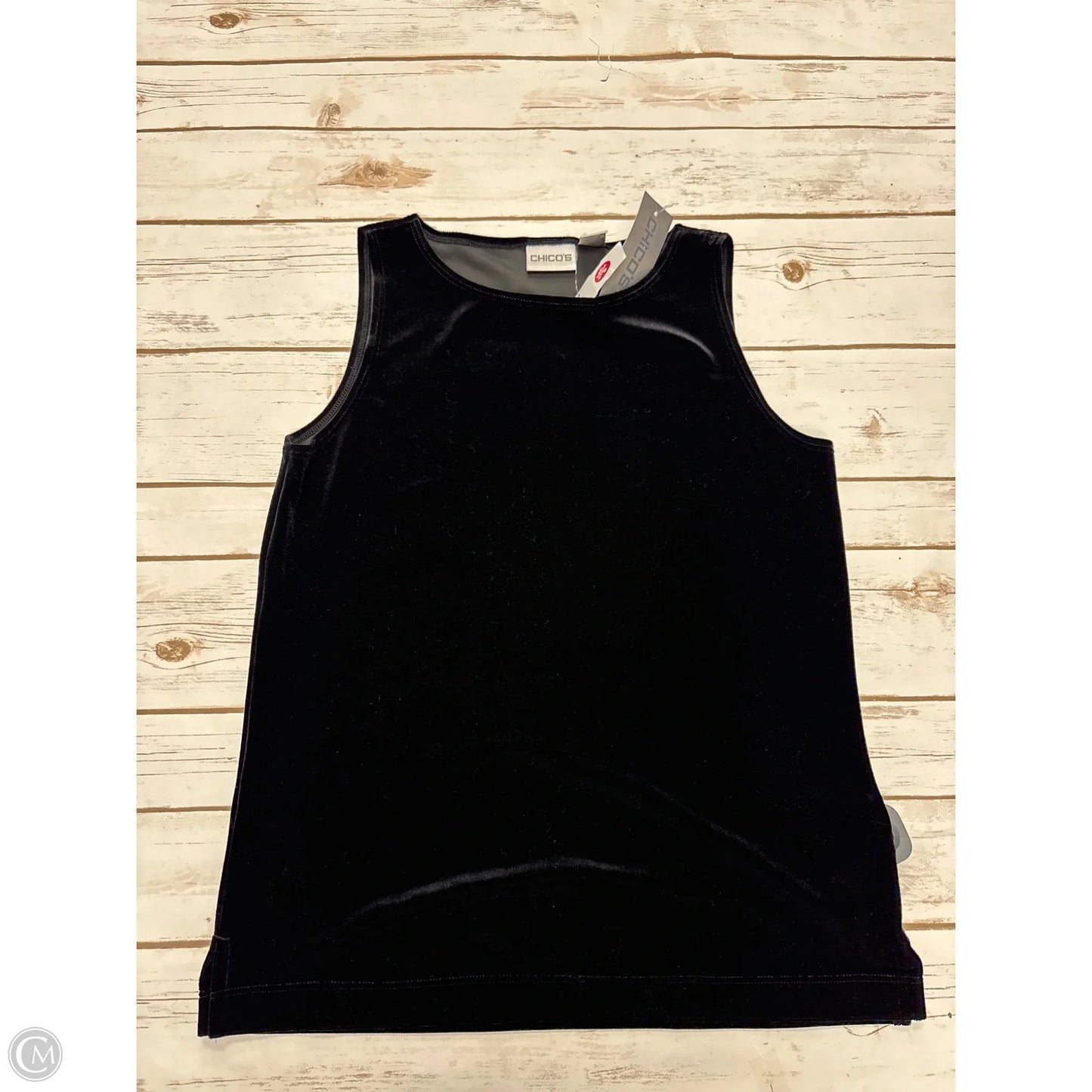 Top Sleeveless By Chicos In Black, Size: S