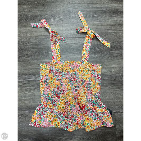 Top Sleeveless By J. Crew In Floral Print, Size: S