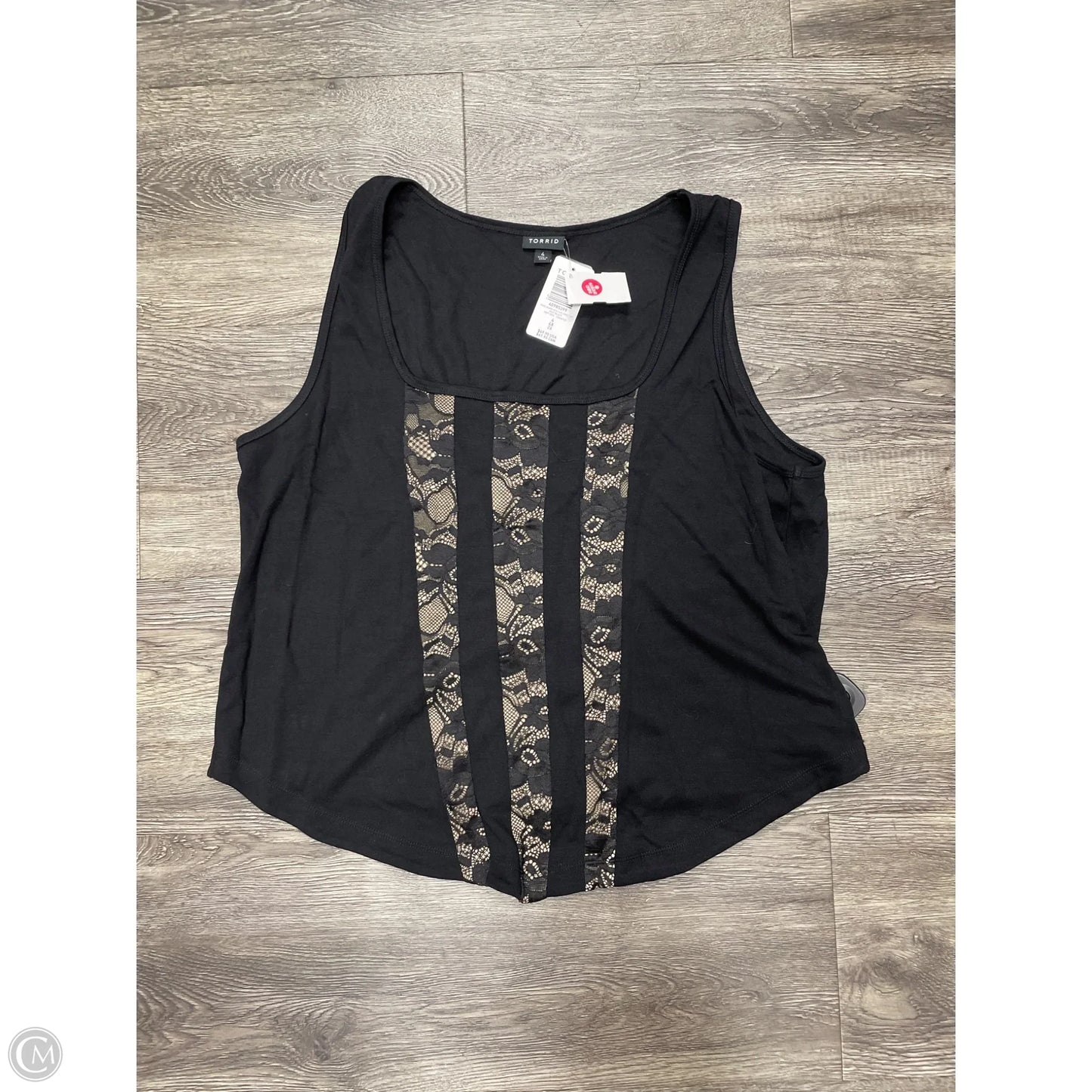 Top Sleeveless By Torrid In Black, Size: 4x