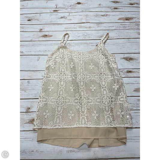Top Sleeveless By Cabi In Beige, Size: S
