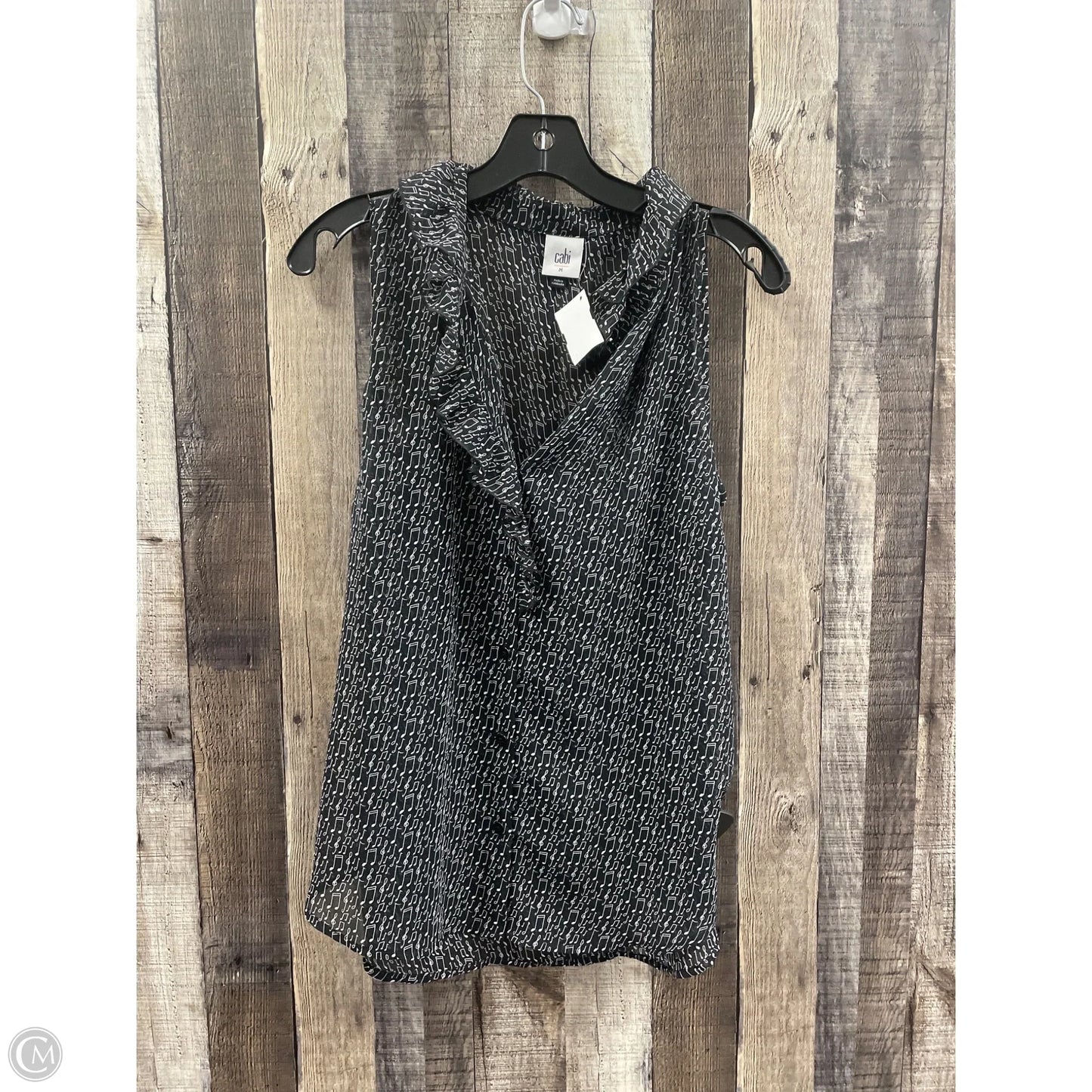 Top Sleeveless By Cabi In Black, Size: M