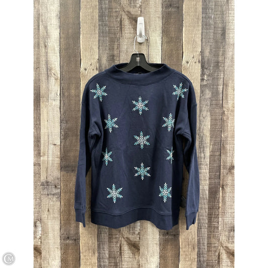 Sweatshirt Crewneck By Talbots In Navy, Size: S