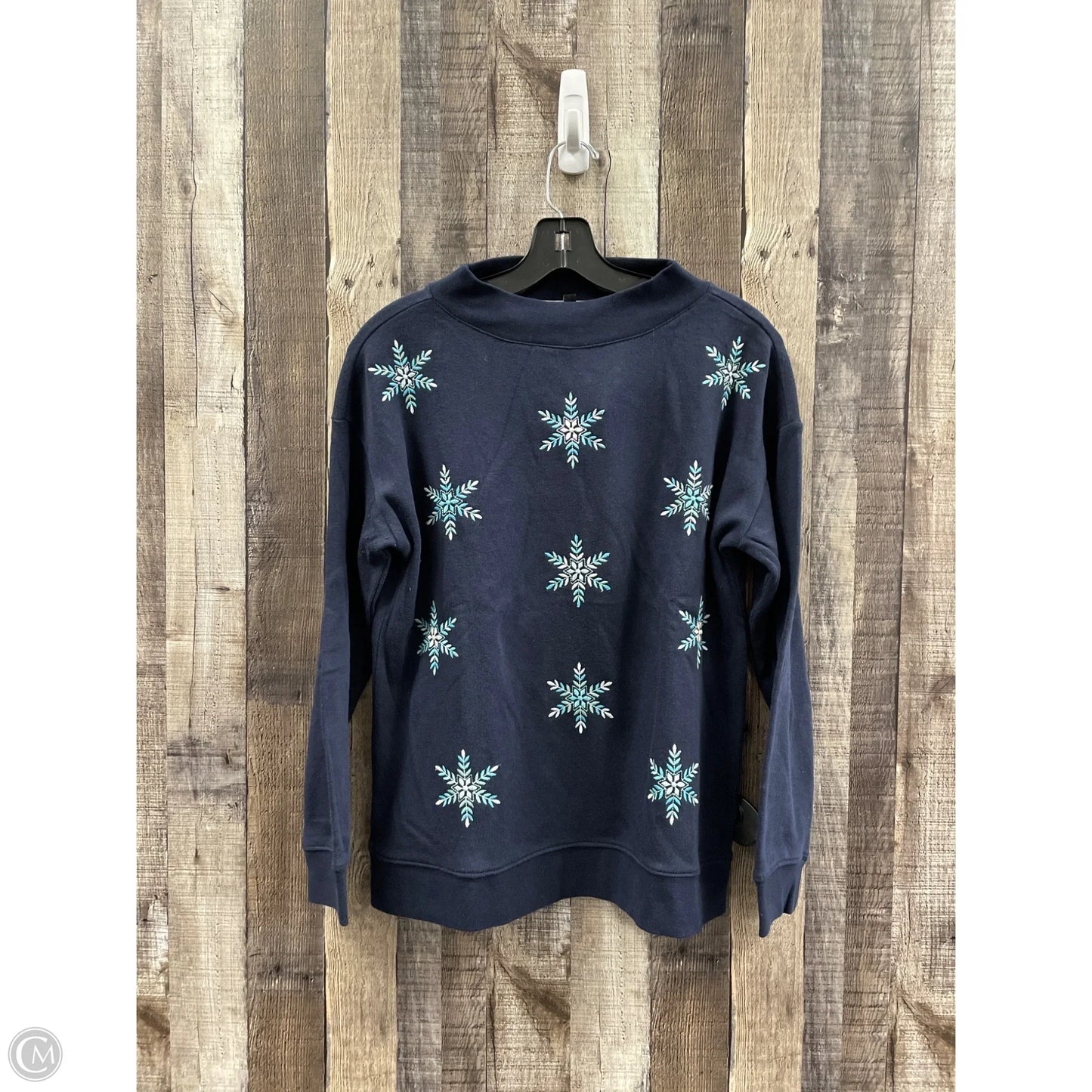Sweatshirt Crewneck By Talbots In Navy, Size: S