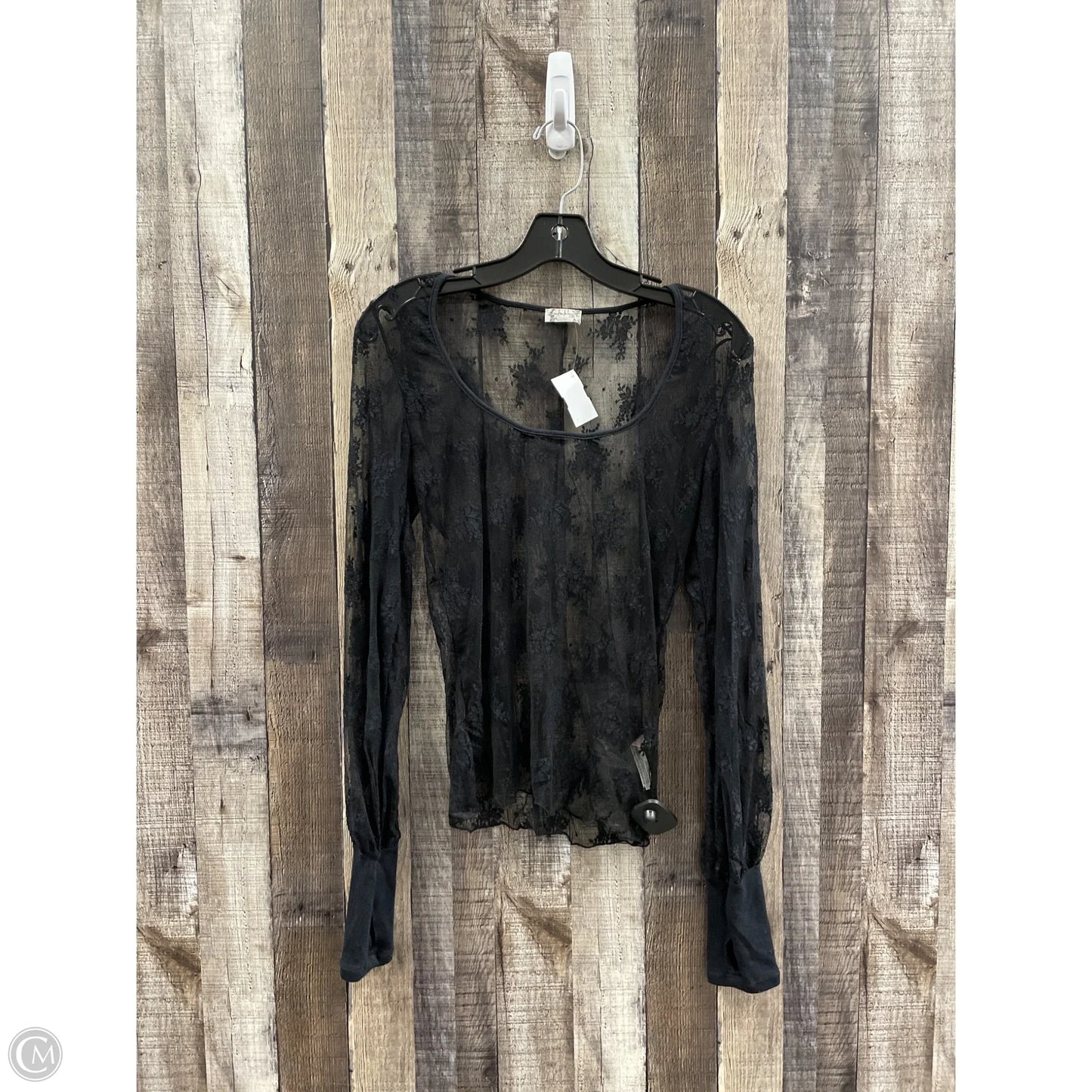 Top Long Sleeve By Free People In Black, Size: L