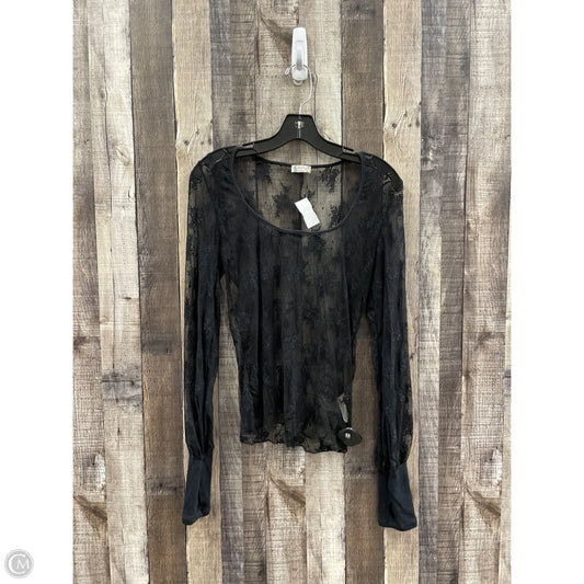 Top Long Sleeve By Free People In Black, Size: L