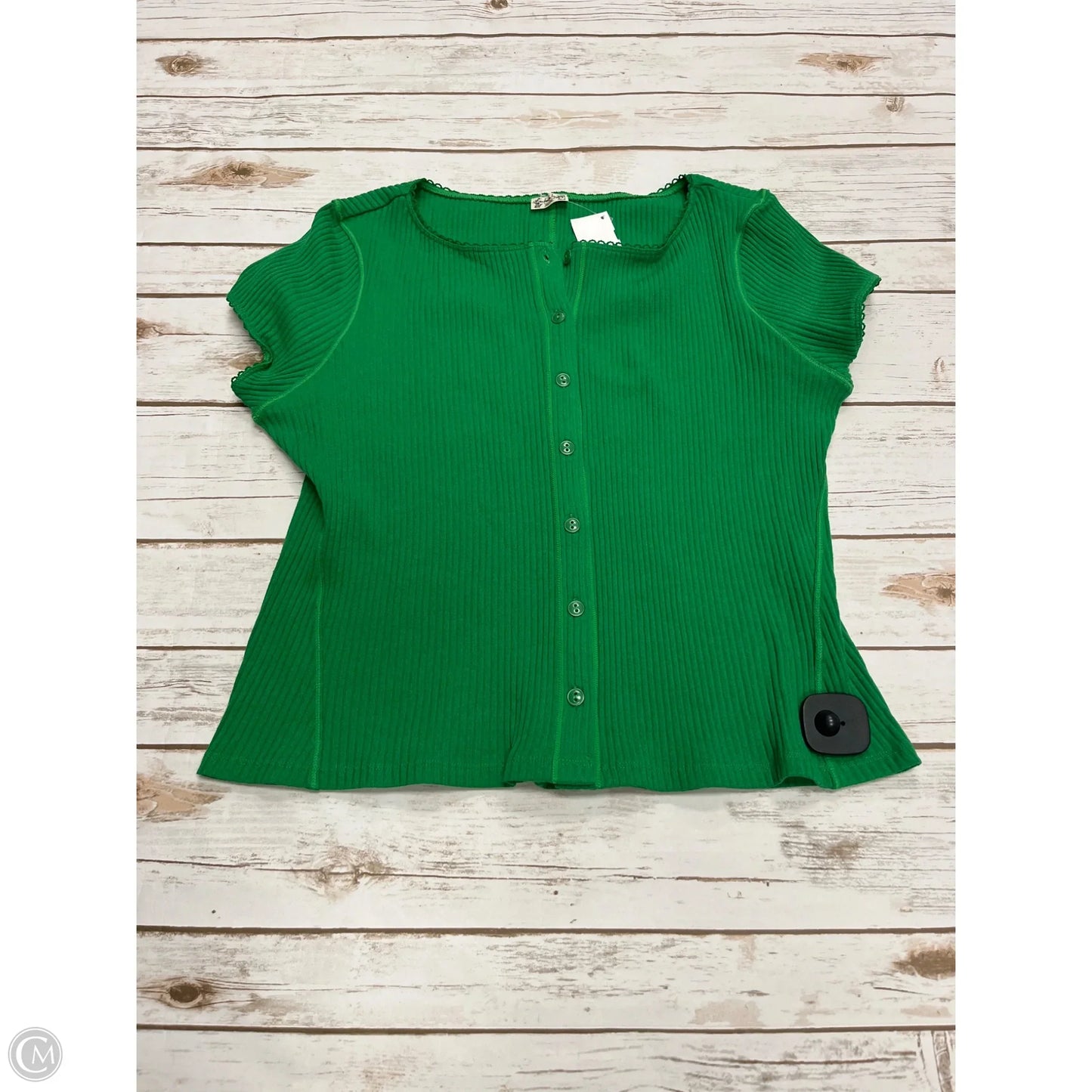 Top Short Sleeve By Free People In Green, Size: Xl