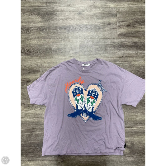 Top Short Sleeve By Cme In Purple, Size: Osfm