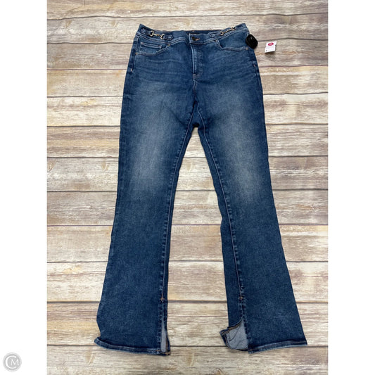 Jeans Straight By Express In Blue Denim, Size: 12