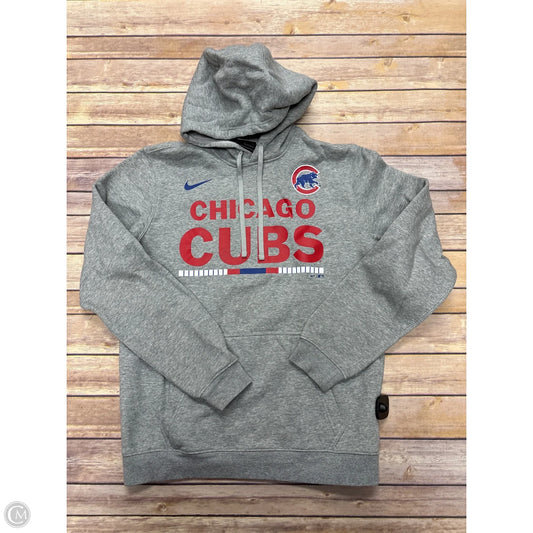 Sweatshirt Hoodie By Nike In Grey, Size: M