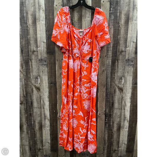 Dress Casual Maxi By Ava & Viv In Orange, Size: 1x