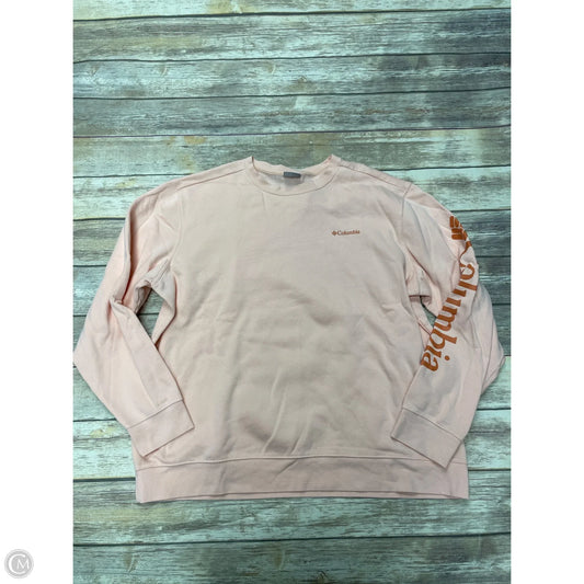 Athletic Sweatshirt Crewneck By Columbia In Peach, Size: Xl