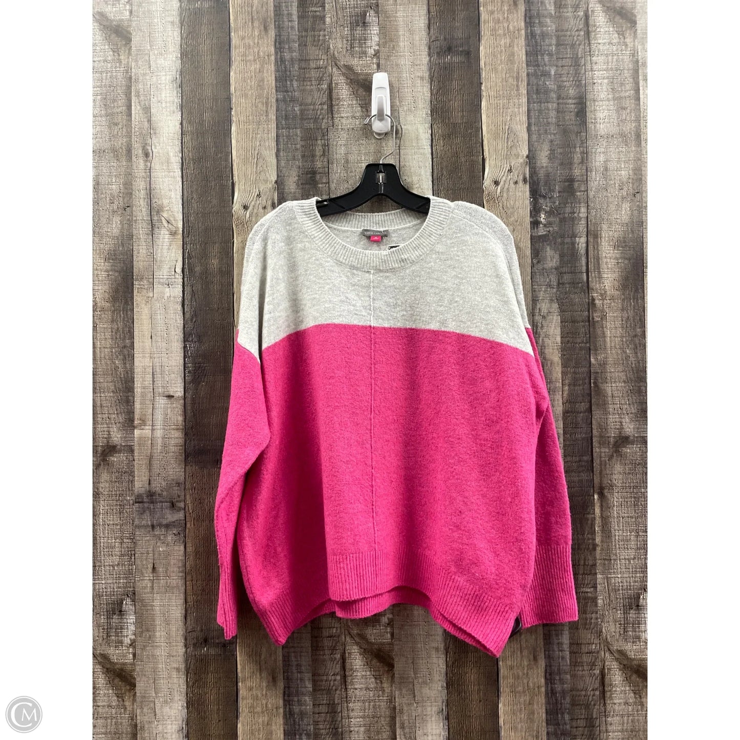 Sweater By Vince Camuto In Grey & Pink, Size: M