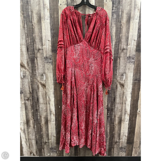 Dress Casual Maxi By Free People In Red, Size: L