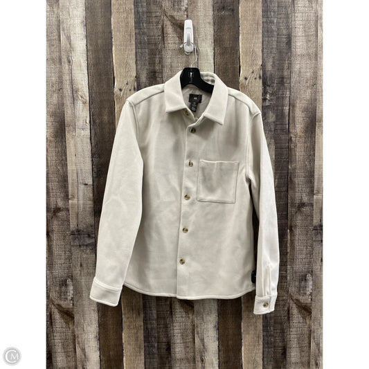Jacket Shirt By H&m In Ivory, Size: S