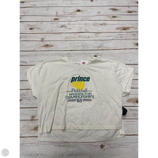 Athletic Top Short Sleeve By Cmc In Cream, Size: Xl