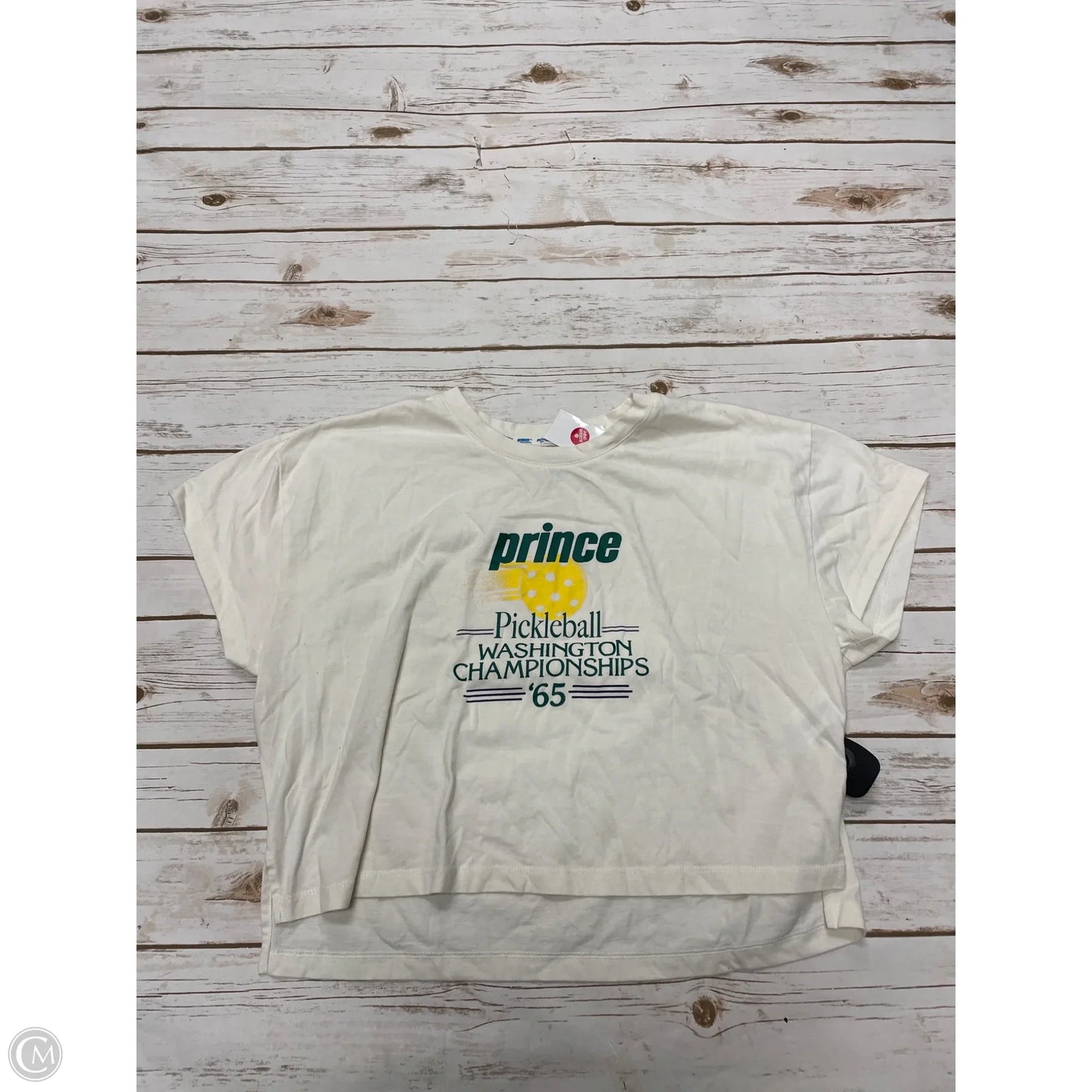 Athletic Top Short Sleeve By Cmc In Cream, Size: Xl