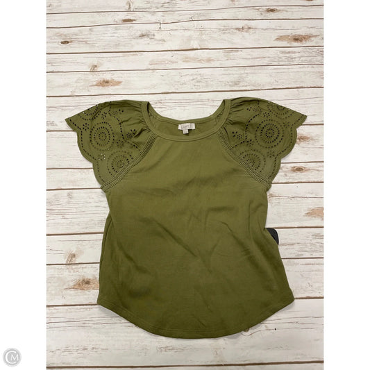 Top Sleeveless By Loft In Green, Size: S