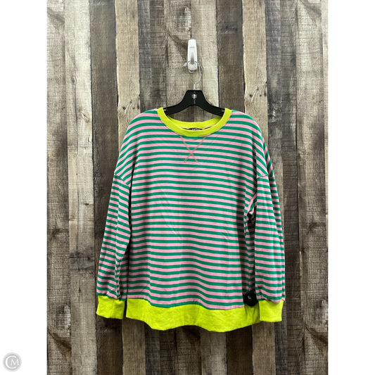 Sweatshirt Crewneck By Cme In Striped Pattern, Size: L