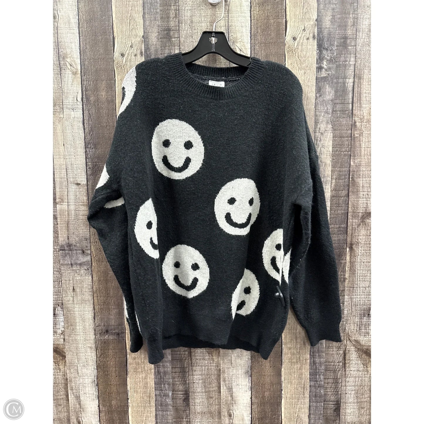 Sweater By Le Lis In Black & White, Size: Xs