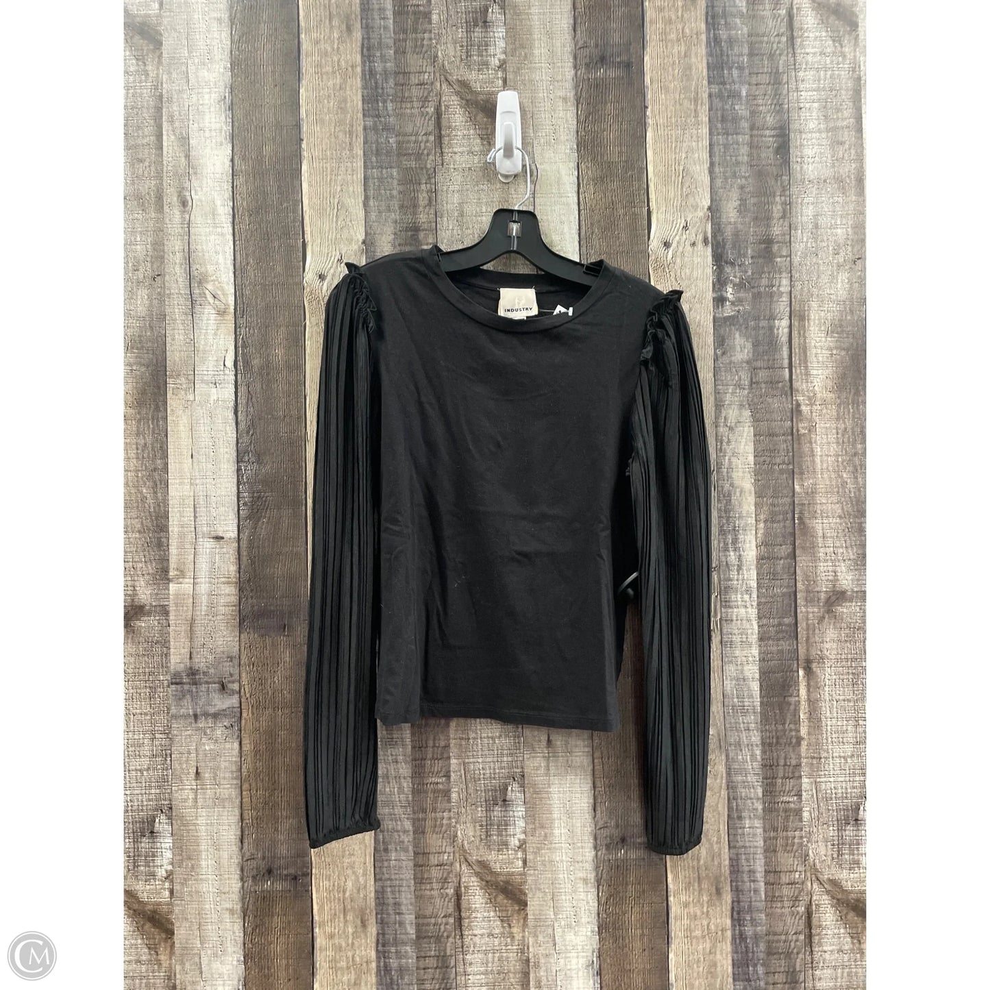 Top Long Sleeve By Cme In Black, Size: M