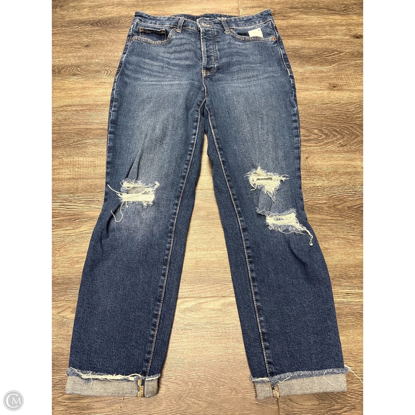 Jeans Straight By Old Navy In Blue Denim, Size: 8