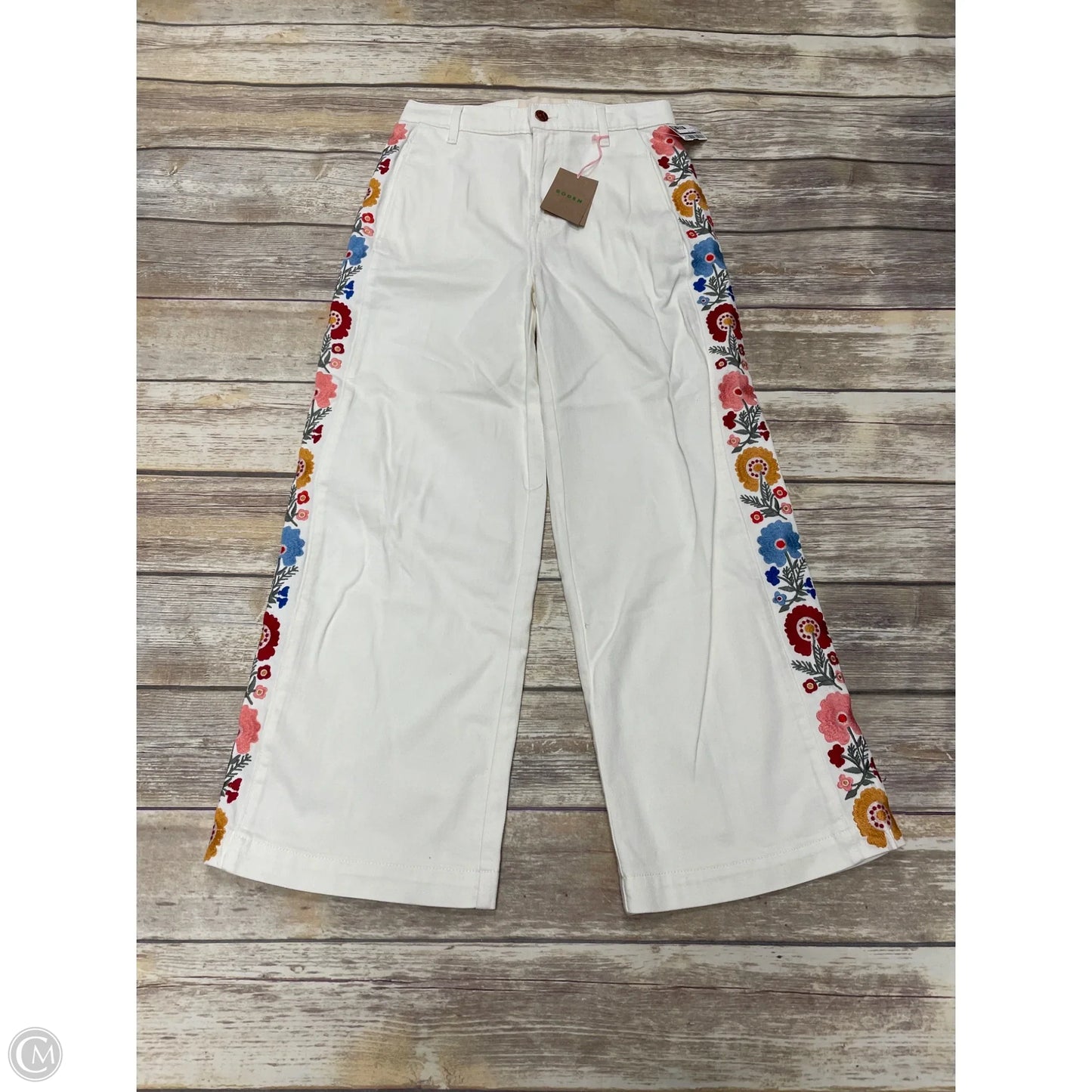 Pants Wide Leg By Boden In Cream, Size: 0