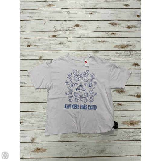 Top Short Sleeve By American Eagle In Purple, Size: Xs