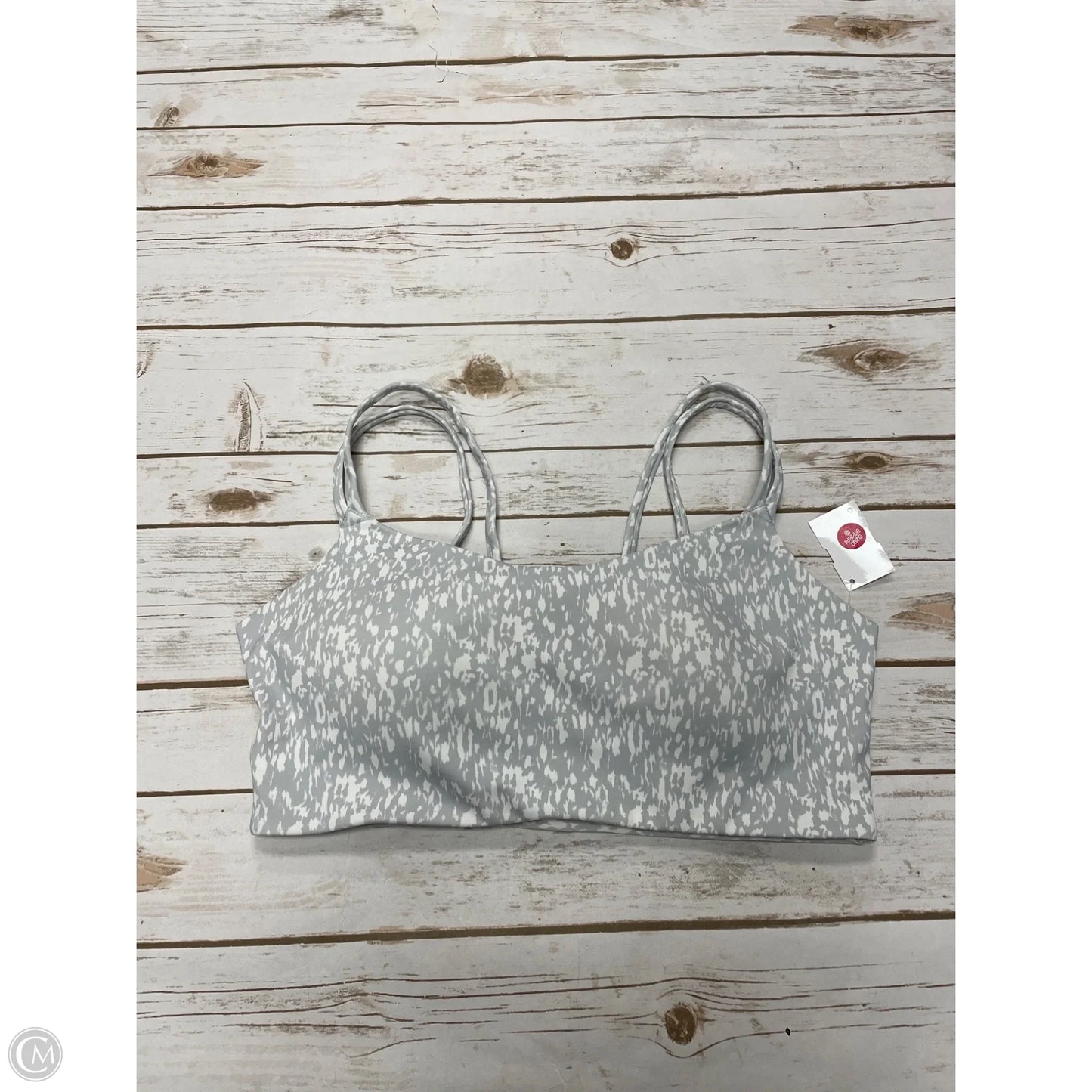 Athletic Bra By Avia In Grey & White, Size: Xl