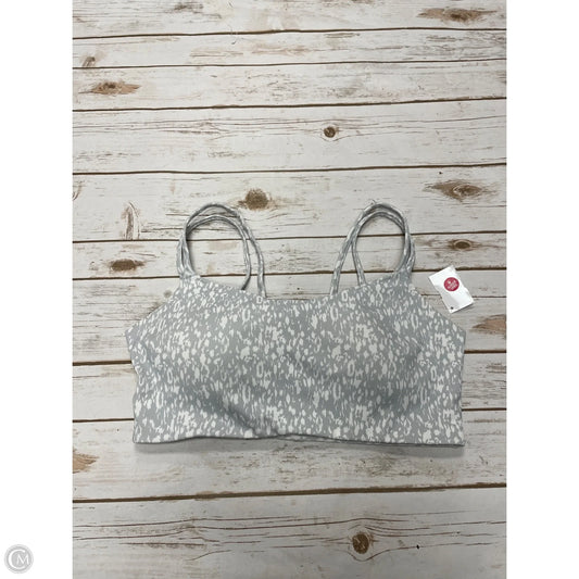 Athletic Bra By Avia In Grey & White, Size: Xl
