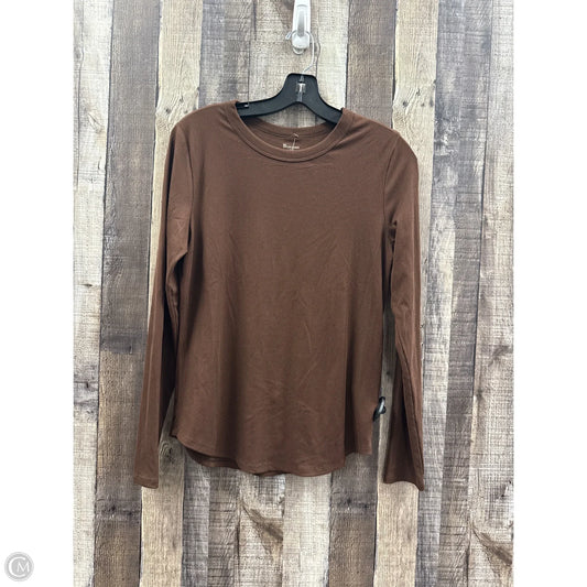Top Long Sleeve By No Boundaries In Brown, Size: L