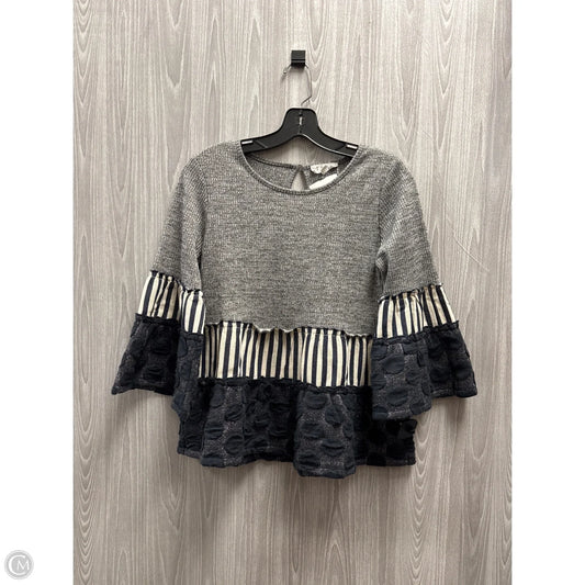 Top Long Sleeve By Thml In Grey, Size: Xs